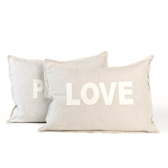 POM POM AT HOME • Jilly Box Peace and Love Pillow Shams - Picture 1 of 3